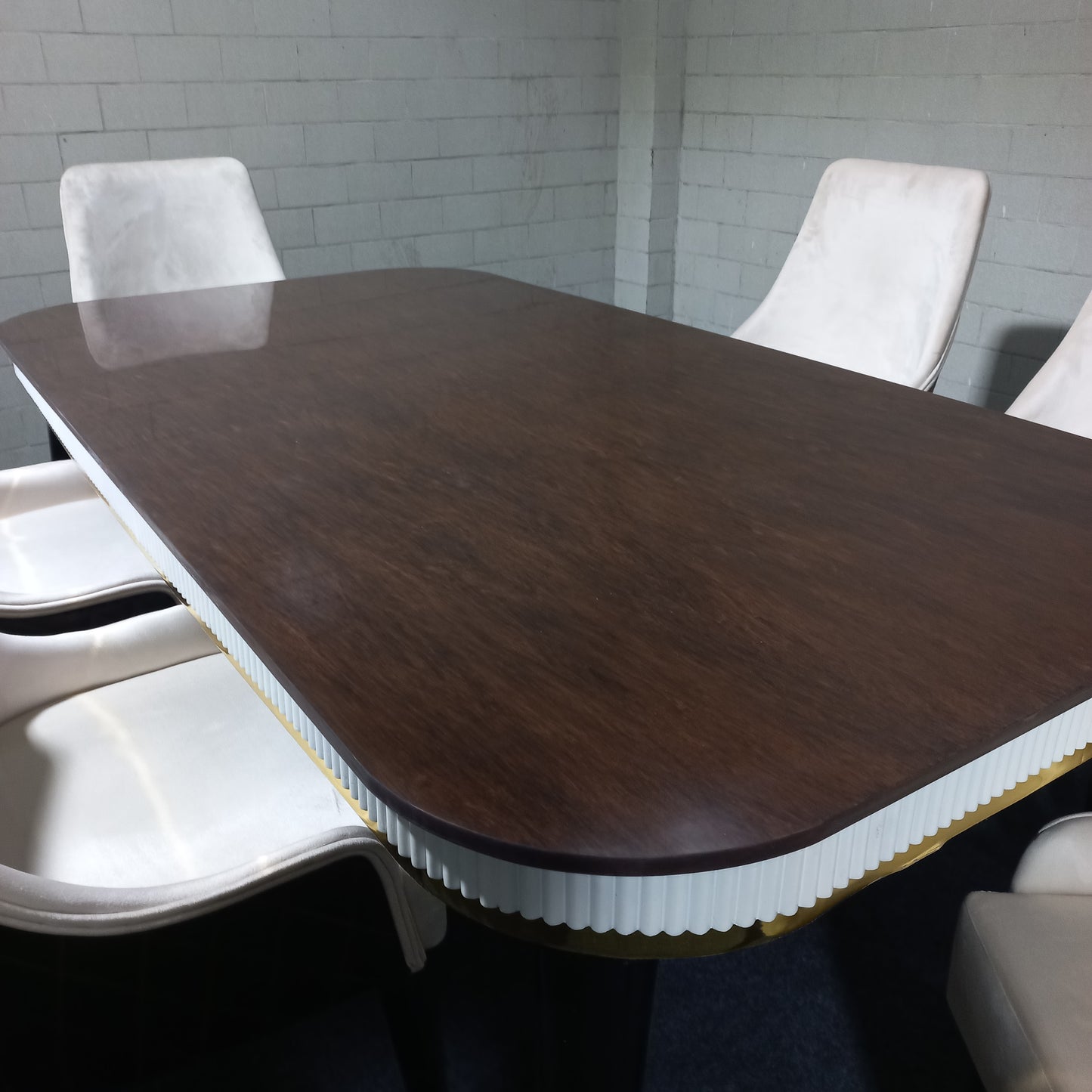 Classic White Luxury Dining Table Set
