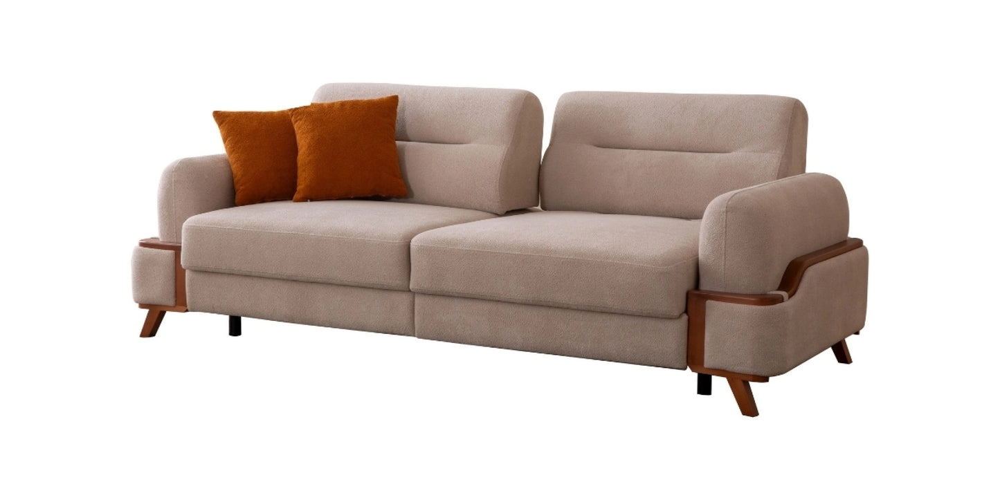 Resital Cream Corner Sofa Set