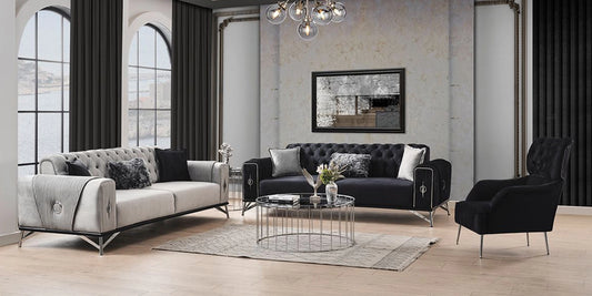 Elite Sofa Set Chrome
