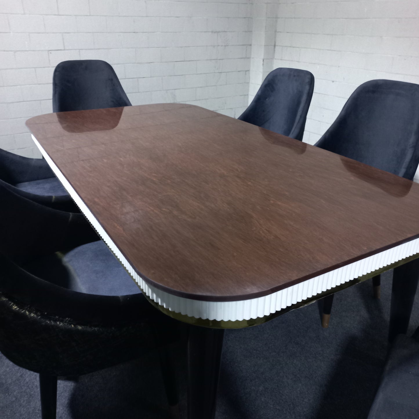 Classic Black Luxury Dining Table Set