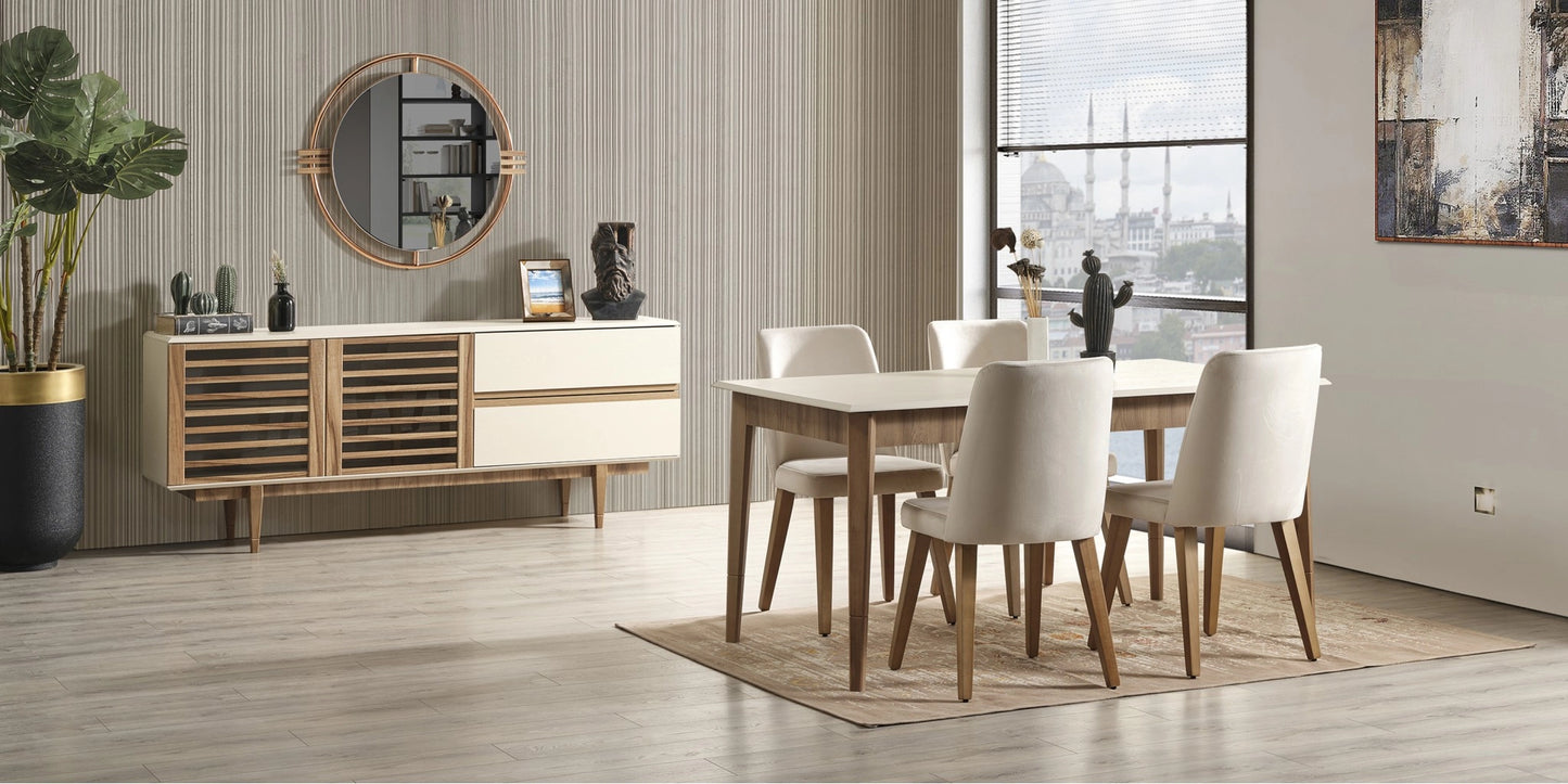 Linda 4 Chairs Dining Set