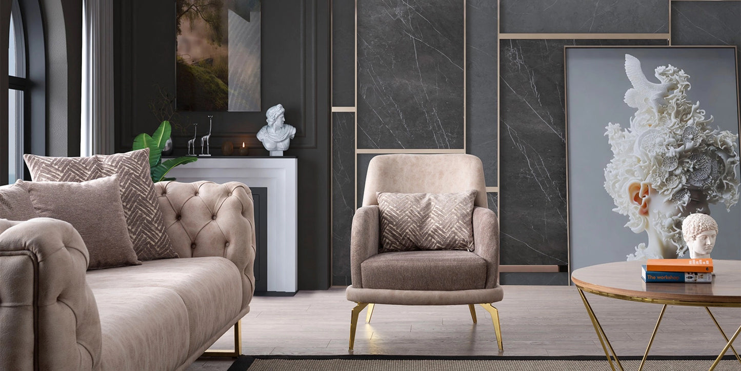 Pera Sofa Set Cream