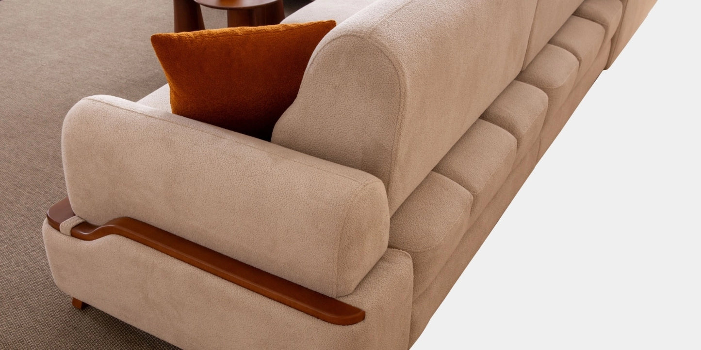 Resital Cream Corner Sofa Set