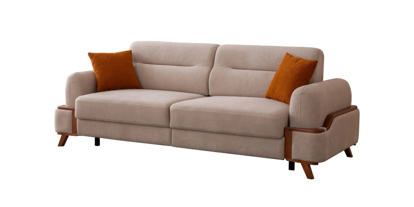 Resital Cream Corner Sofa Set
