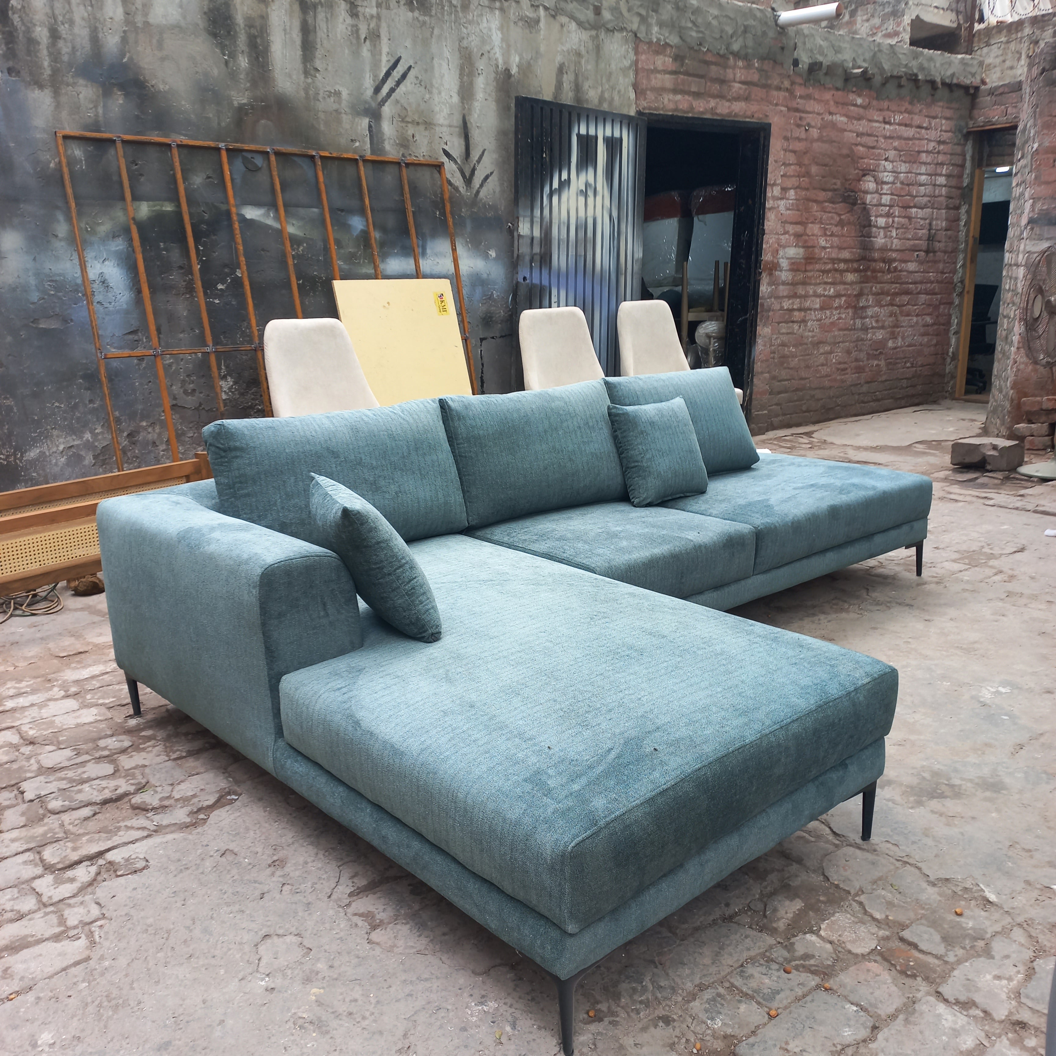 L shape 6 seater daimond sofa set