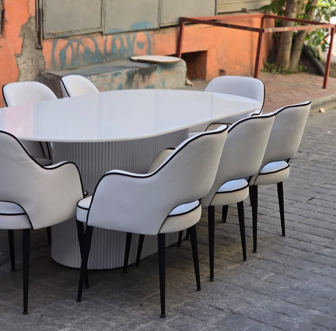 8 seater cave dining set