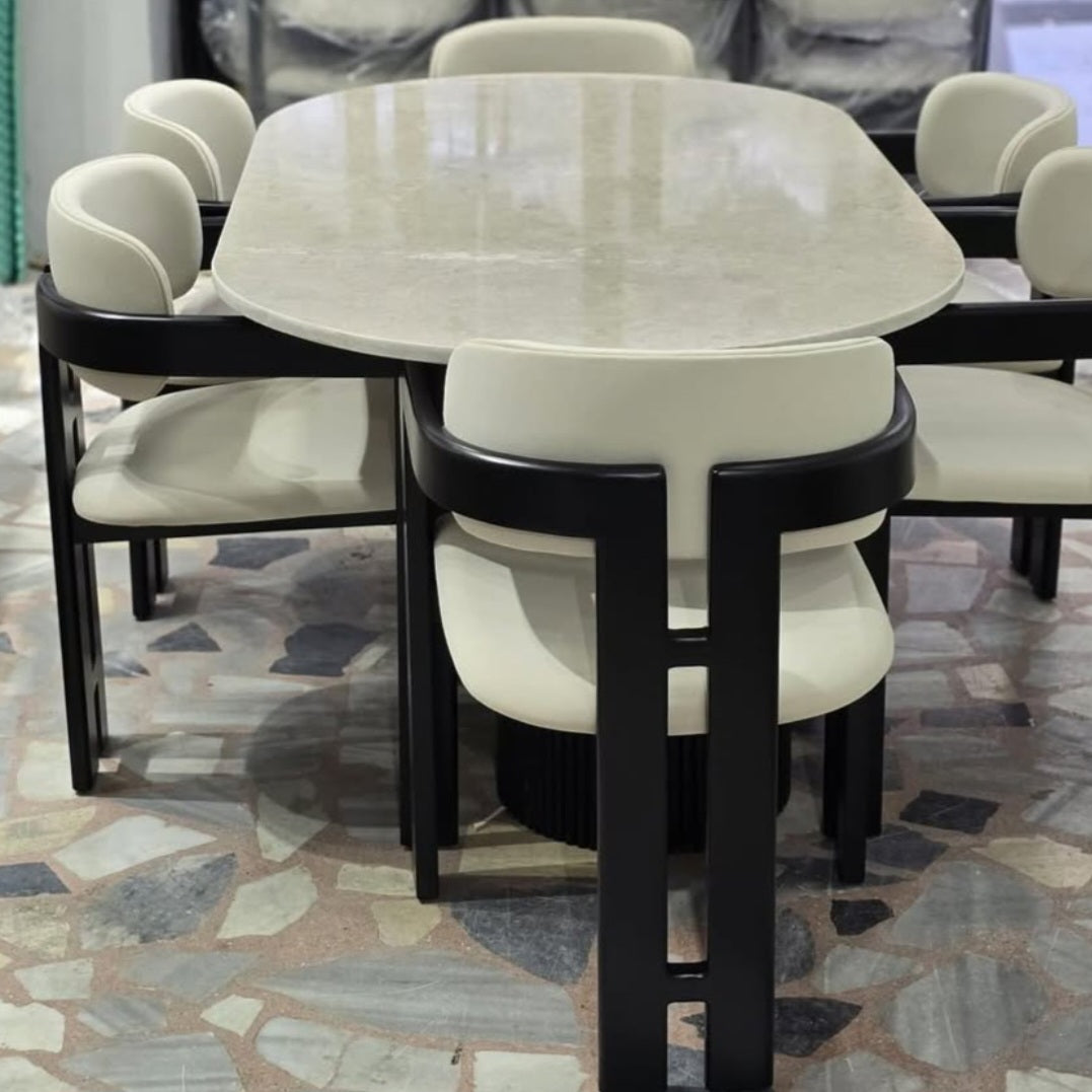 T dining set with marble top