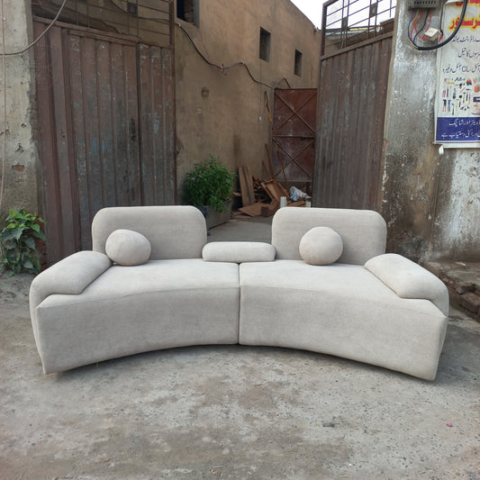4 seater partition sofa with round cushion ( axefurniture )