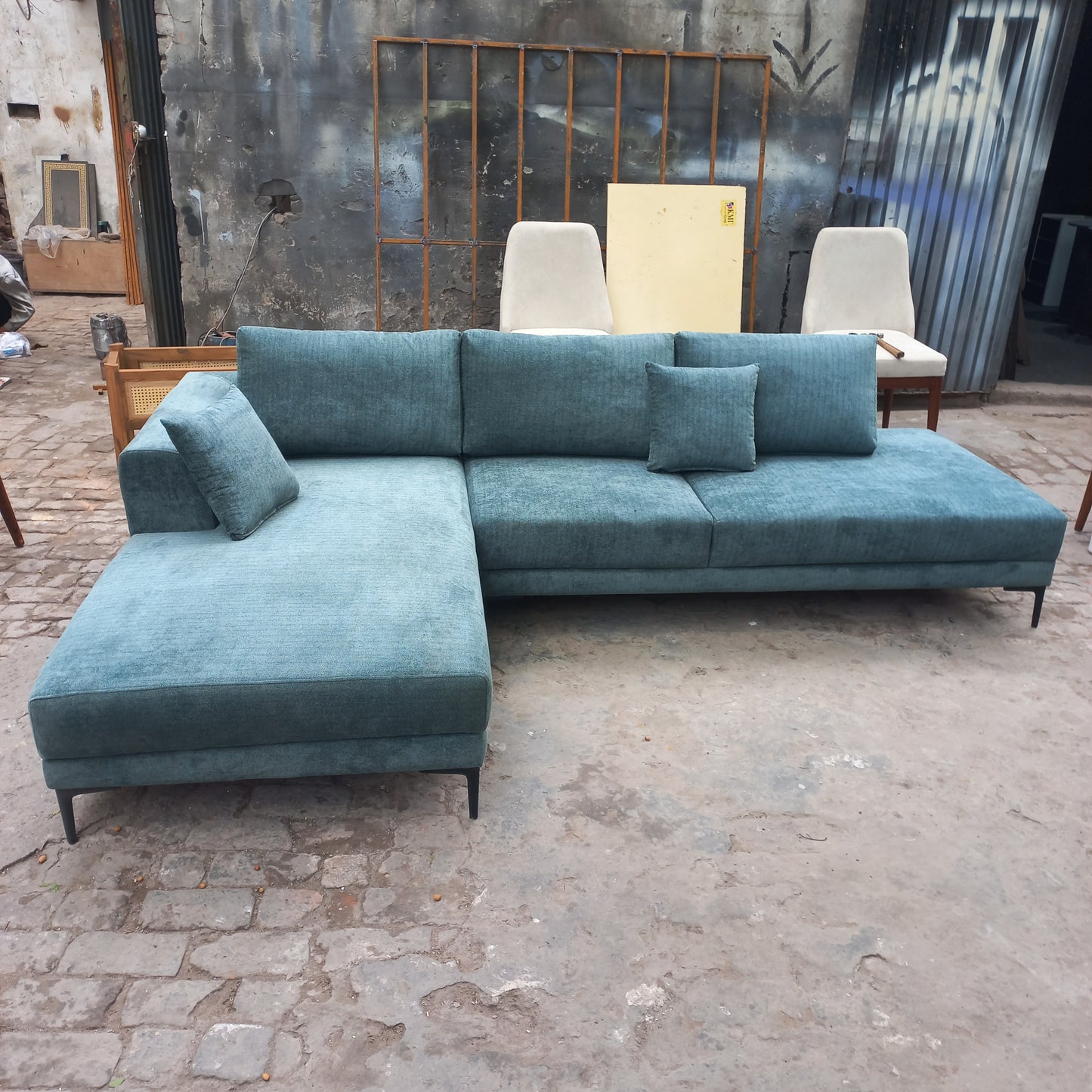L shape 6 seater daimond sofa set