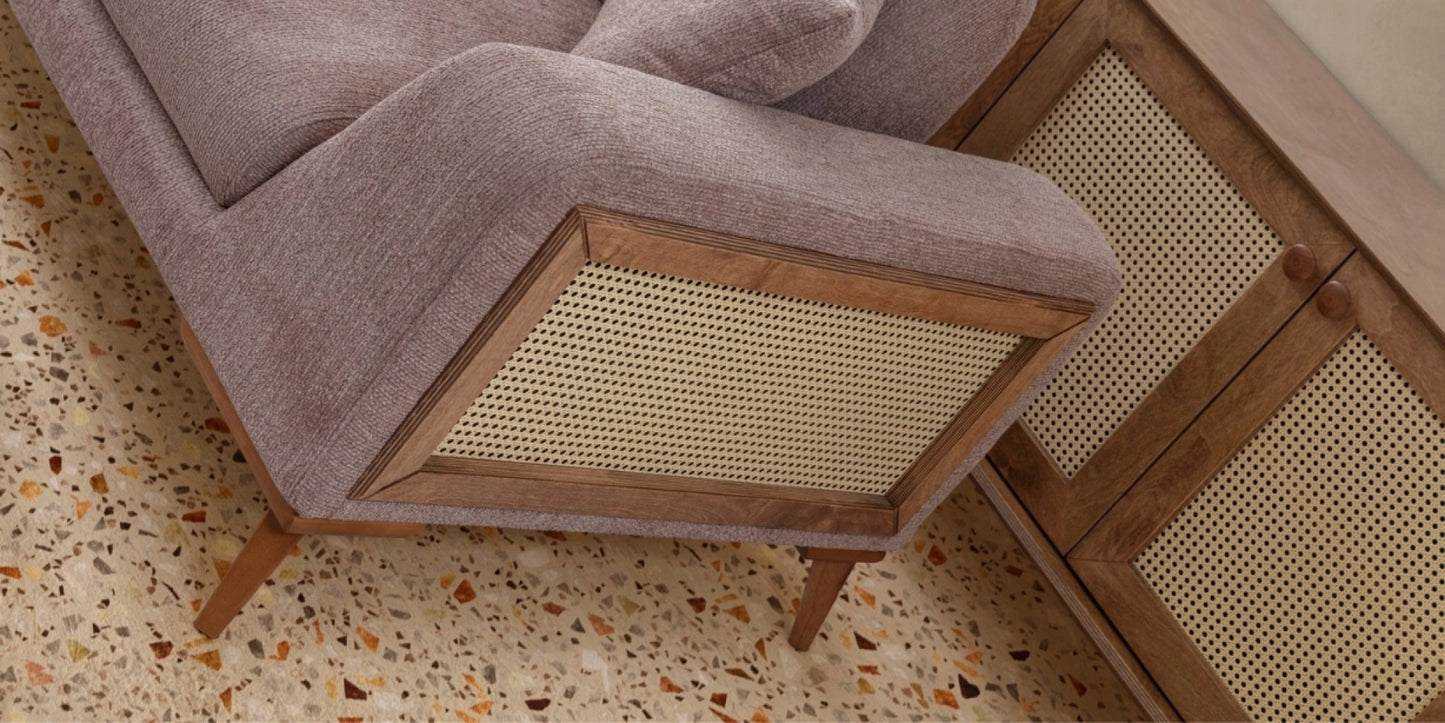 Valeria Walnut Sofa Set
