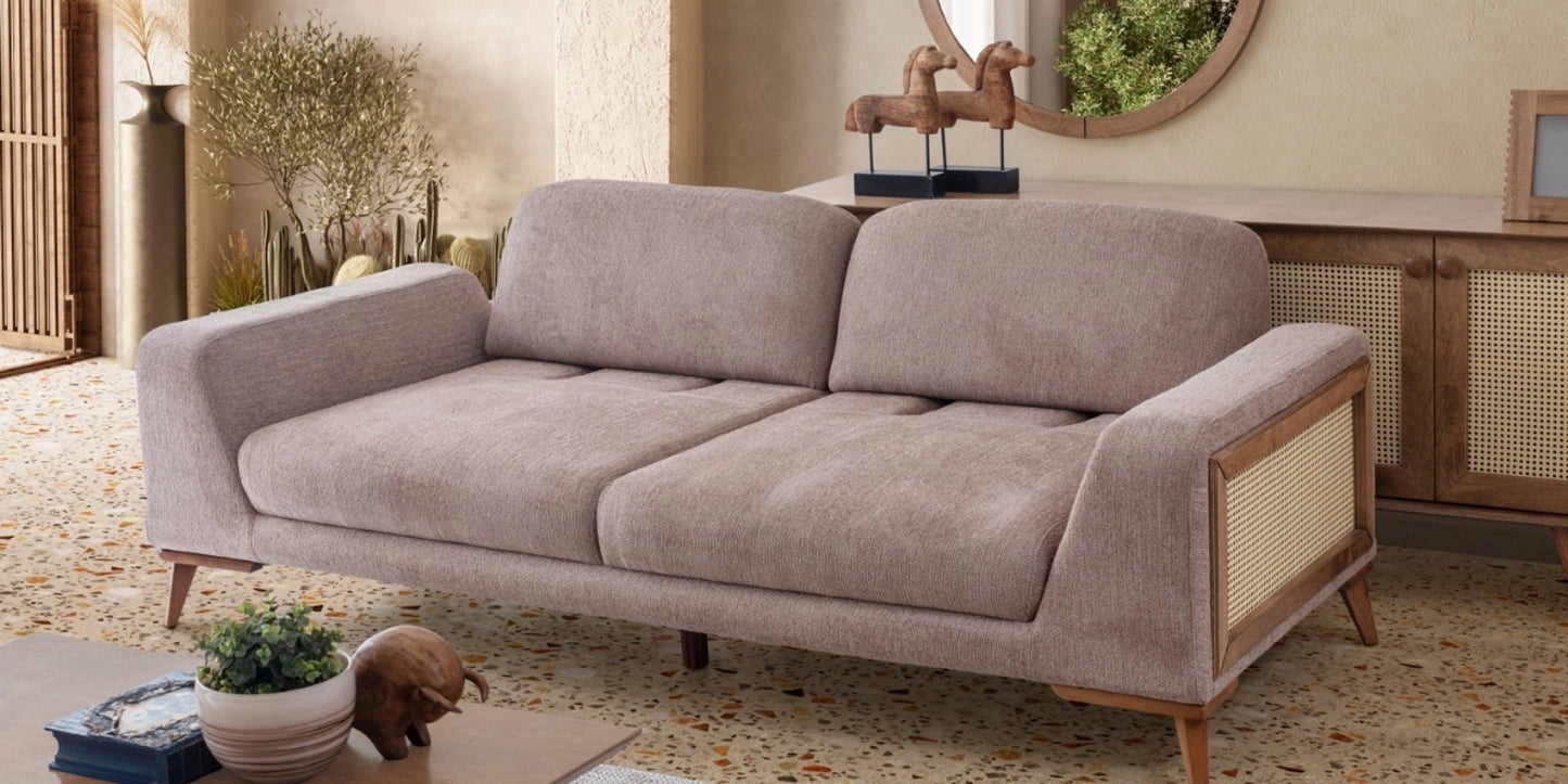 Valeria Walnut Sofa Set