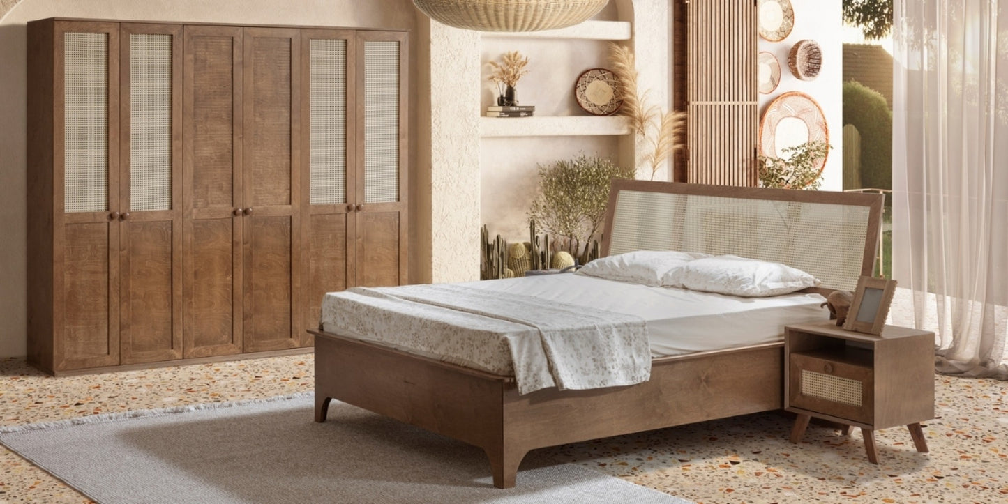 Valeria Walnut Bed Set