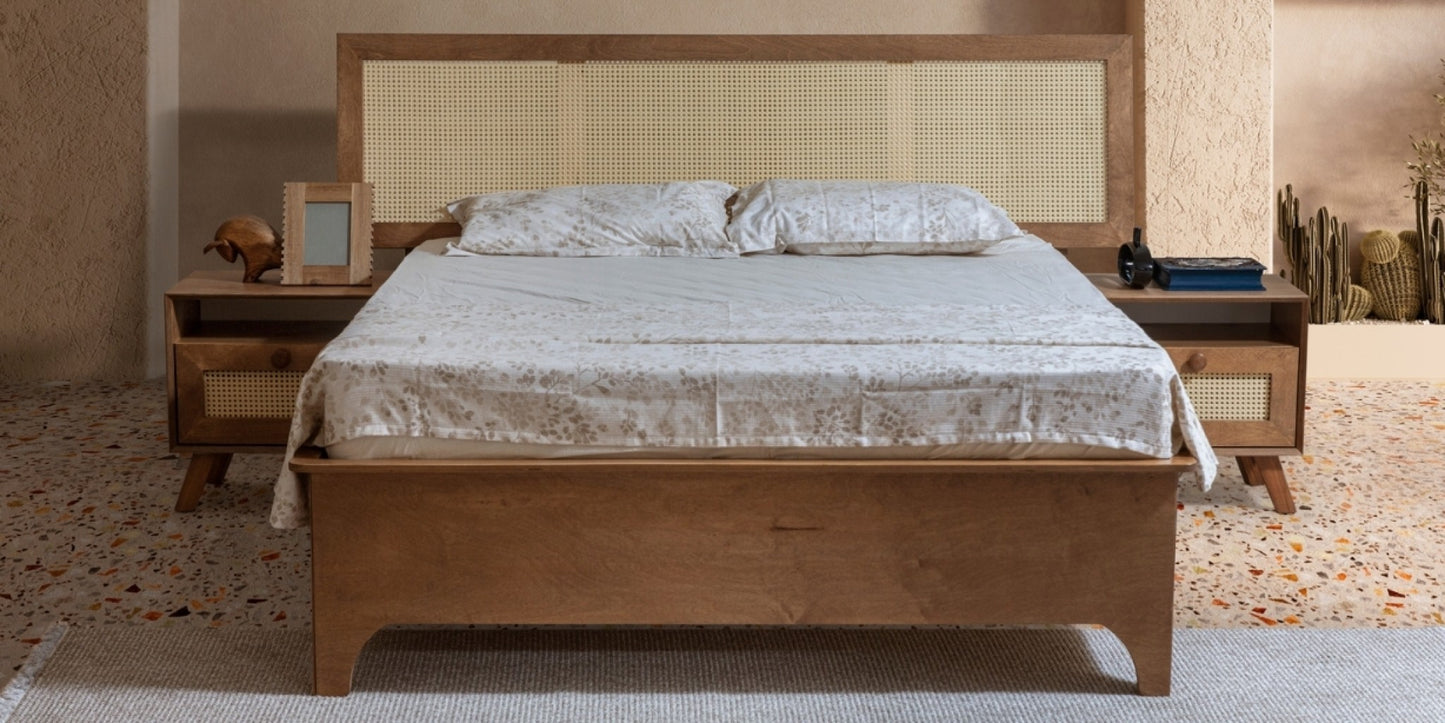 Valeria Walnut Bed Set